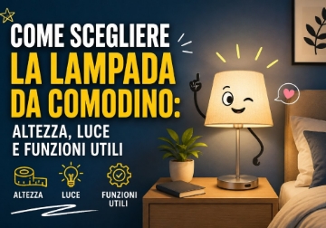 Immagine di Come scegliere la lampada da comodino: altezza, luce e funzioni utili.